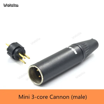 

10pcs/lot black plug-connectors 3-core TINY plug (male) mini cannon plug AKG headphone RT3MC-B CD50 W05