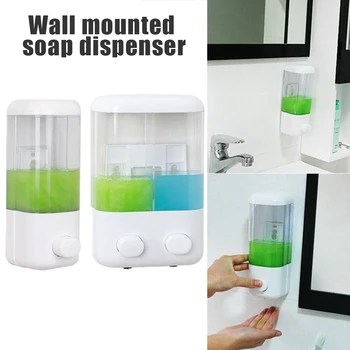 

Home Toilet Bathroom Wall Mount Soap Dispenser Liquid Hand Wash Shower Gel Pump Pressing Detergent Shampoo Dispenser Soap Bottle