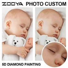 Zooya алмазная живопись фотографии на заказ полная квадратная Картинка из страз Алмазная вышивка ребенок, свадьба и подарок для родителей DZ03