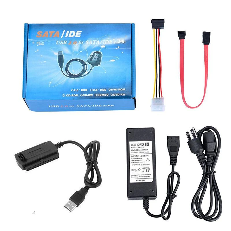 Cable adaptador convertidor SATA/PATA/IDE USB 2,0 para disco duro, 2,5 ", 3,5|Conectores y cables ordenador| - AliExpress