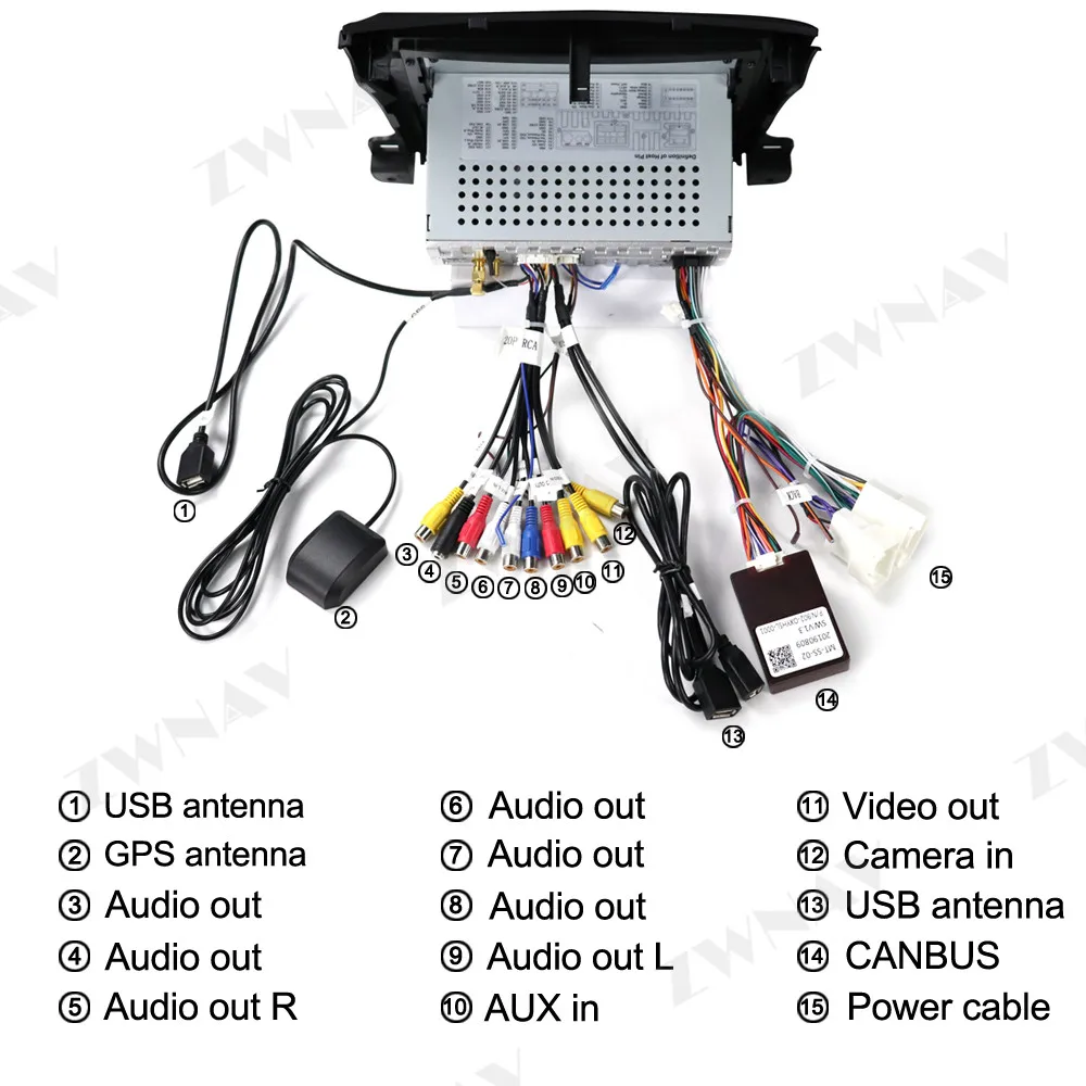 Clearance Android 9 Car No DVD player GPS Navigation for Mitsubishi Outlander/Citroen C-Crosser/Peugeot 4007 radio tape recorder head unit 4