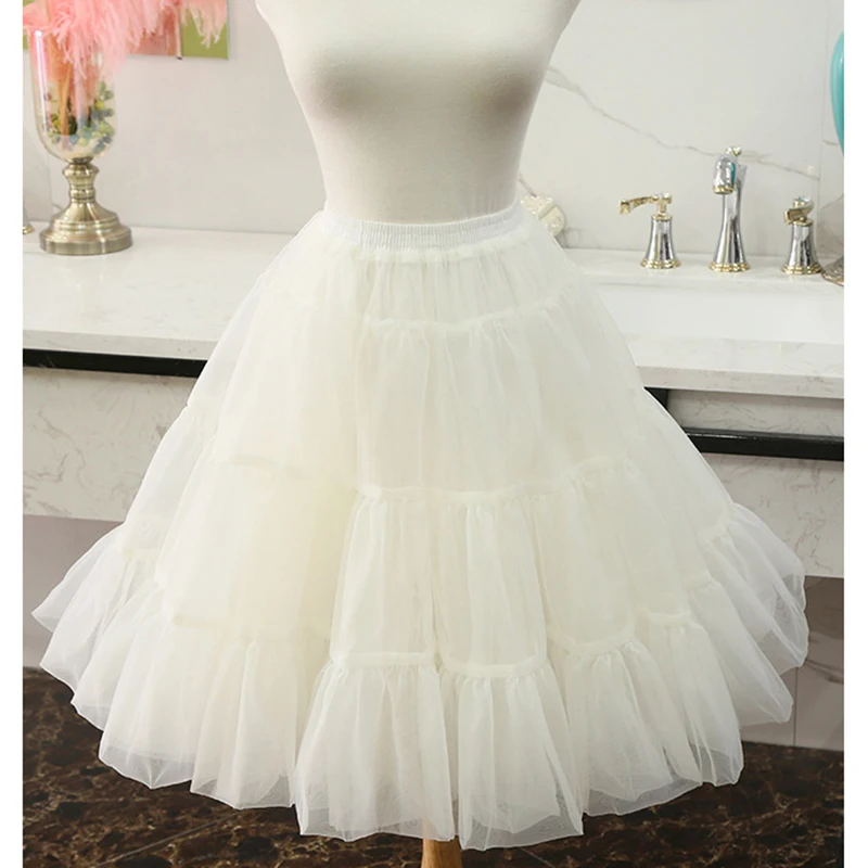 Women's Organza Skirts Crinoline Bridal Petticoat Wedding Underskirt