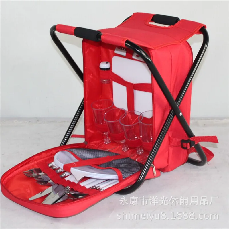 

Yang guang Casual Customized Coca Cola Picnic Ice Pack Board Camping Outdoor Beach Chair Backpack Fishing Chair can ju bao