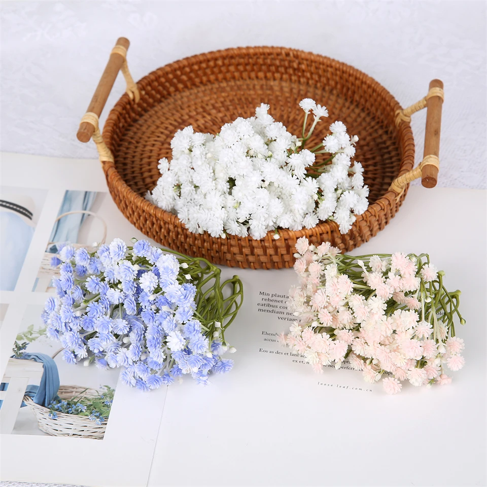 Ramo de flores artificiales de plástico para bebé, 10 piezas, cabeza de  Gypsophila, corona de flores para novia, accesorios para el cabello -  AliExpress, image size:960x960