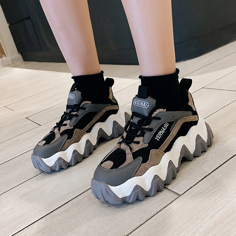 Зимняя теплая женская обувь; кроссовки; Zapatos De Mujer; женские дизайнерские кроссовки; женская повседневная обувь; цвет серый, хаки; кроссовки на массивном каблуке - Цвет: Fur shoes