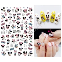 DIY арт, наклейки для ногтей Маникюр 3D мультфильм штамповки украшения Дизайн ногтей задний клей для нейл-арта наклейки для ногтей наклейки