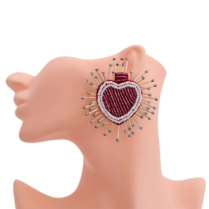 Fashion Beaded Drop Earrings for Women All Handmade Wedding Bridal Statement Jewelry Party Dangle Earrings Wholesale (8)