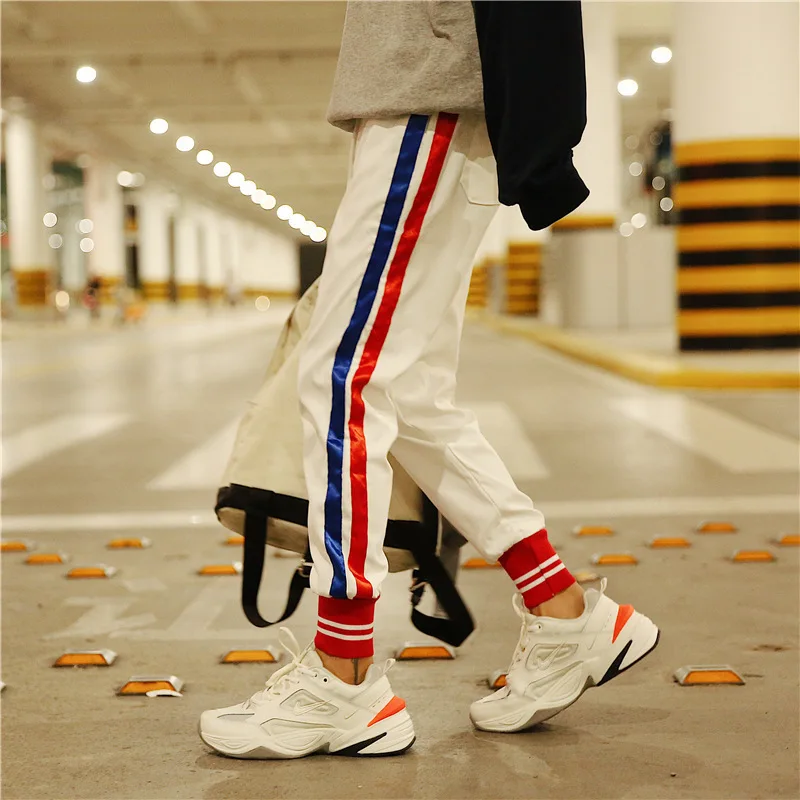 

2018 Hot Selling Casual Pants Men's Hong Kong Style Literature And Art Harem Pants New Style Trend Skinny Pants Black And White