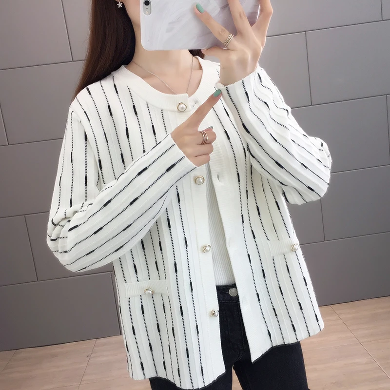 

short sweater knitting early autumn coat han edition loose plus the new 2019 web celebrity small sweet wind cardigan