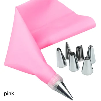 

6Pcs Nozzle Sets Kitchen Accessories Cake Decorating Tools DIY Cake 8Pcs Stainless Steel Pastry Tips Plastic Nozzle Converter