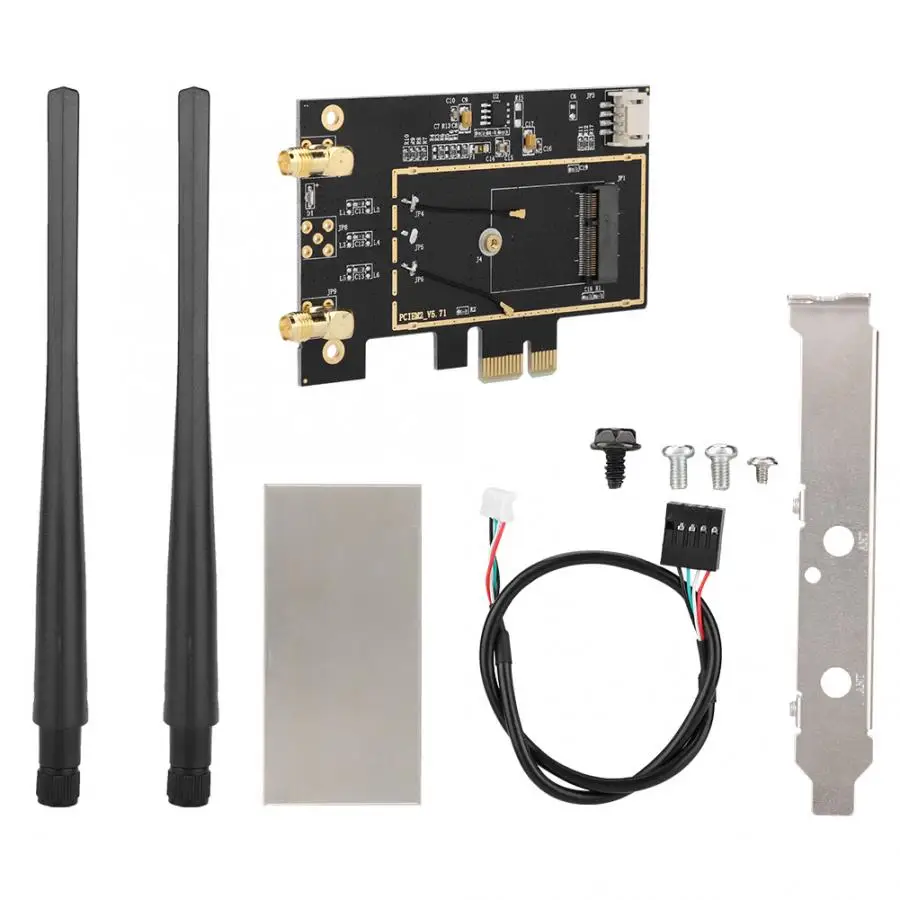 M.2 NGFF к PCI E 1X Настольный wifi WLAN адаптер сетевой карты конвертер для 8260 7265 1535 7260 Mini