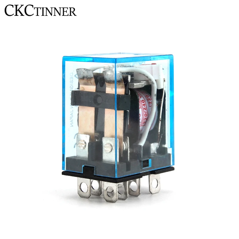 Intermediate Relay HH62P LY2NJ 10A Micro Small Electromagnetic Relay AC/DC12V24V AC110V 220V 380V With 8 pins Socket base PTF08A