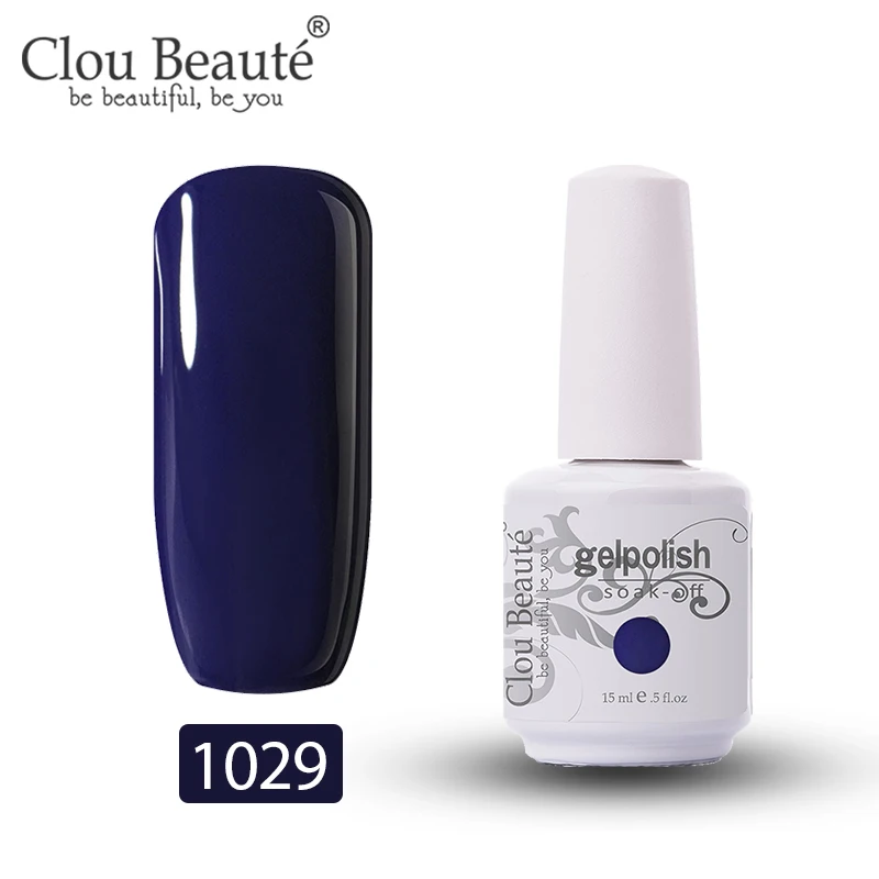 Clou Beaute 15 мл цветной набор гель-лаков для ногтей продвинутый маникюр Гель-арт лак для ногтей праймер и верхнее покрытие стойкий Натуральный гель - Цвет: 1029