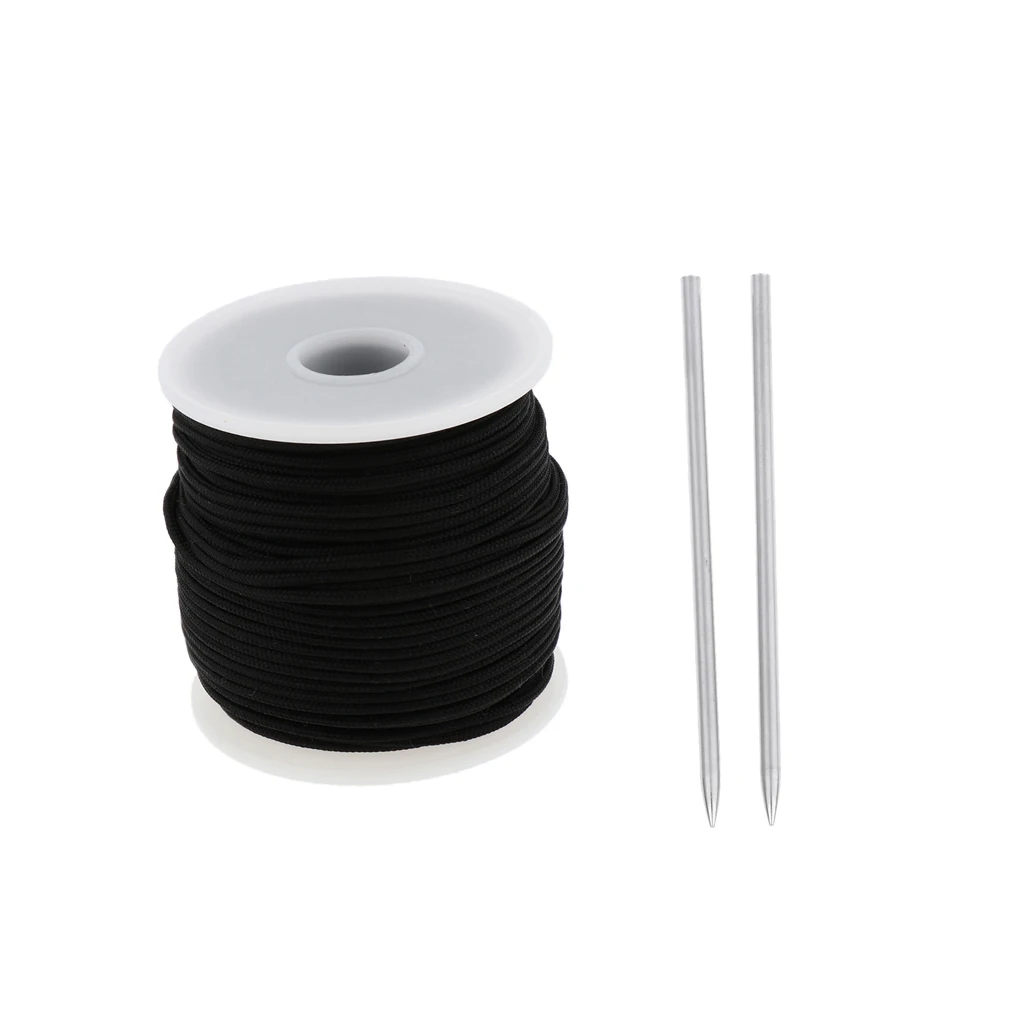 2pcs Paracord Fid Lacing Stitching+2mm 50m Paracord Rope Cord Outdoor