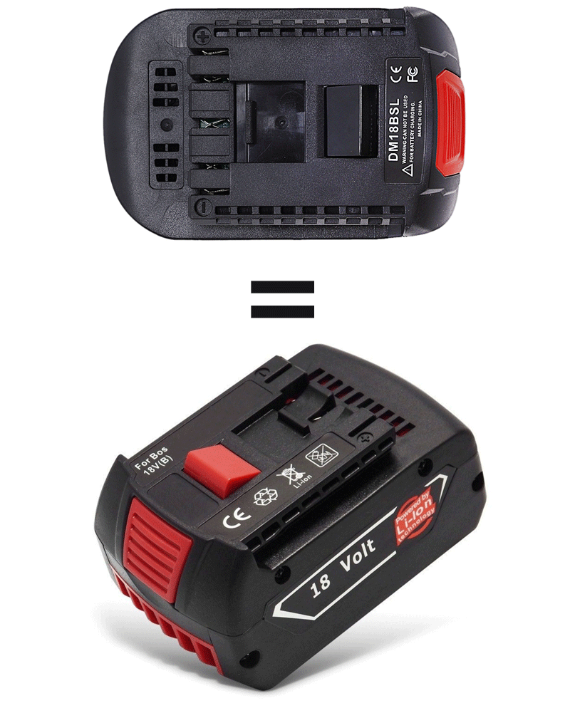For Milwakee 18V M18 and For Dewalt 20V Li-ion Battery Used to For Bosch 18V Tool battery DM18BSL Battery Converter Adapter