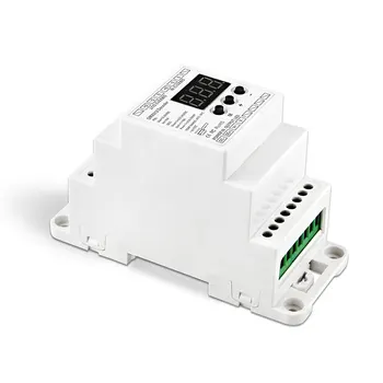 

BC-831-DIN DIN Rail DC12-24V input 10A*1CH output,Constant voltage DMX512 Decoder digital tube display for led strip light