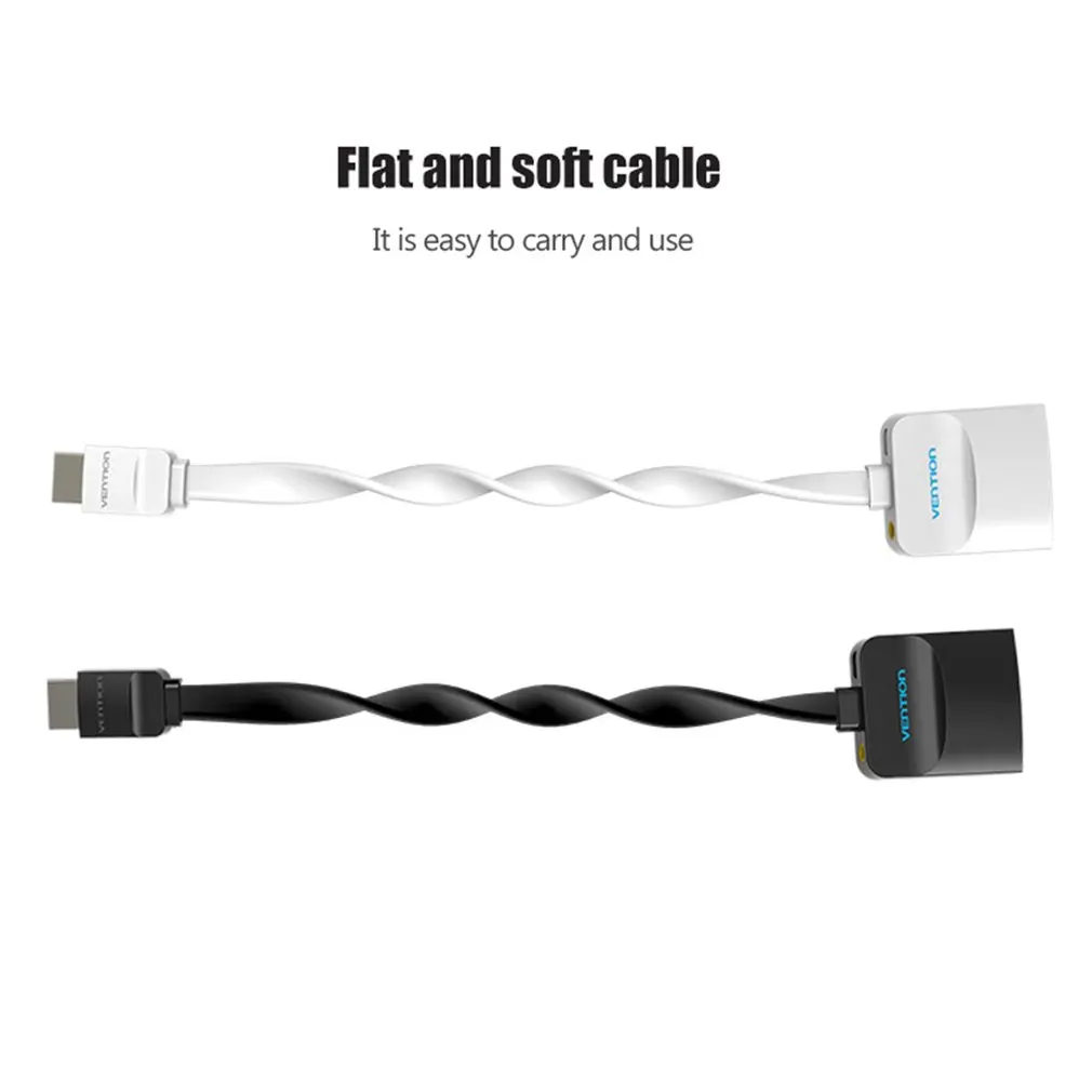 Высококачественный адаптер hdmi-vga штекер в конвертер с разъемом адаптер 1080P цифровой аналоговый видео аудио для ПК ноутбука планшета
