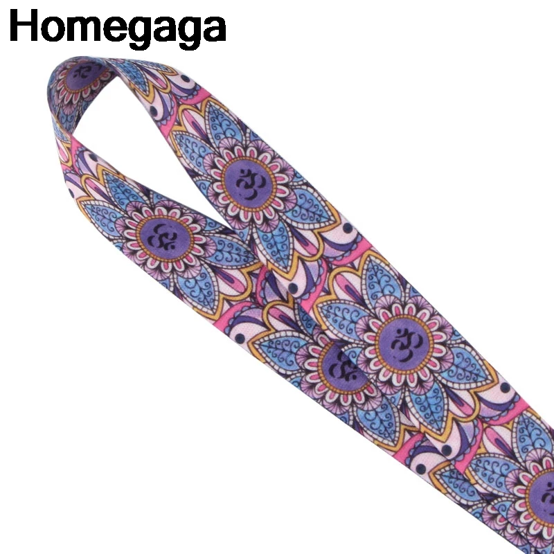Homegaga Йога цветы узоры старинный ключ шнурок для ключей ID телефон USB бейдж держатели телефон шеи ремни тесьма D2320