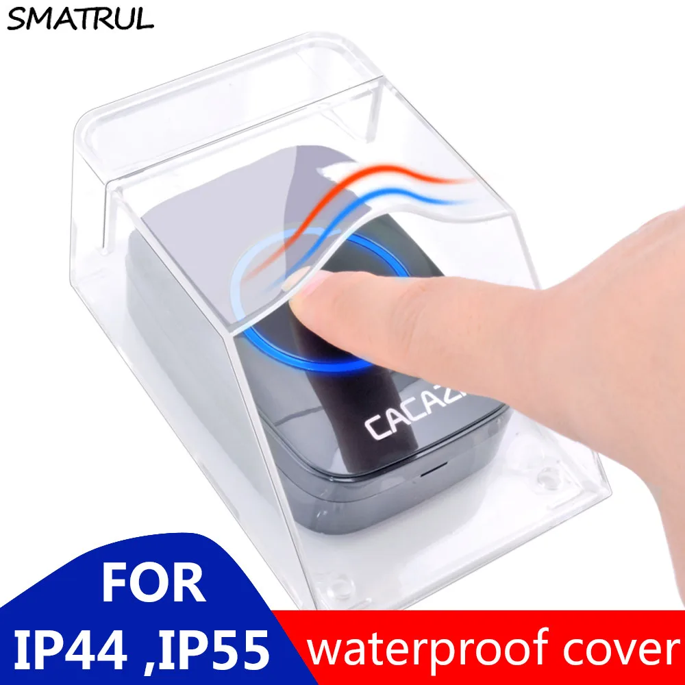 SMATRUL Waterproof cover Wireless Doorbell smart Door Bell ring chime button Transmitter Launchers Heavy rain snow for CACAZI|Doorbells| - AliExpress