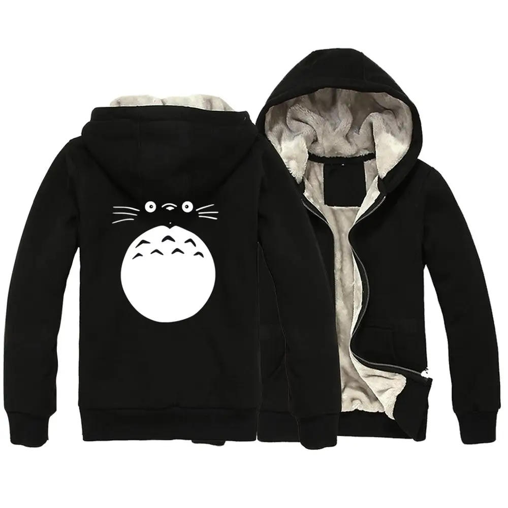 Пальто осенне-зимнее с капюшоном японским персонажем из мультфильма Мой сосед