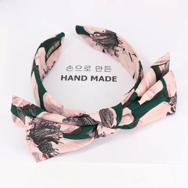 Floral Big Bow  Hairbands  For Women Korea Hair Accessories For Girls Hair Band Hair Bows  Hairband Headbands Burgundy