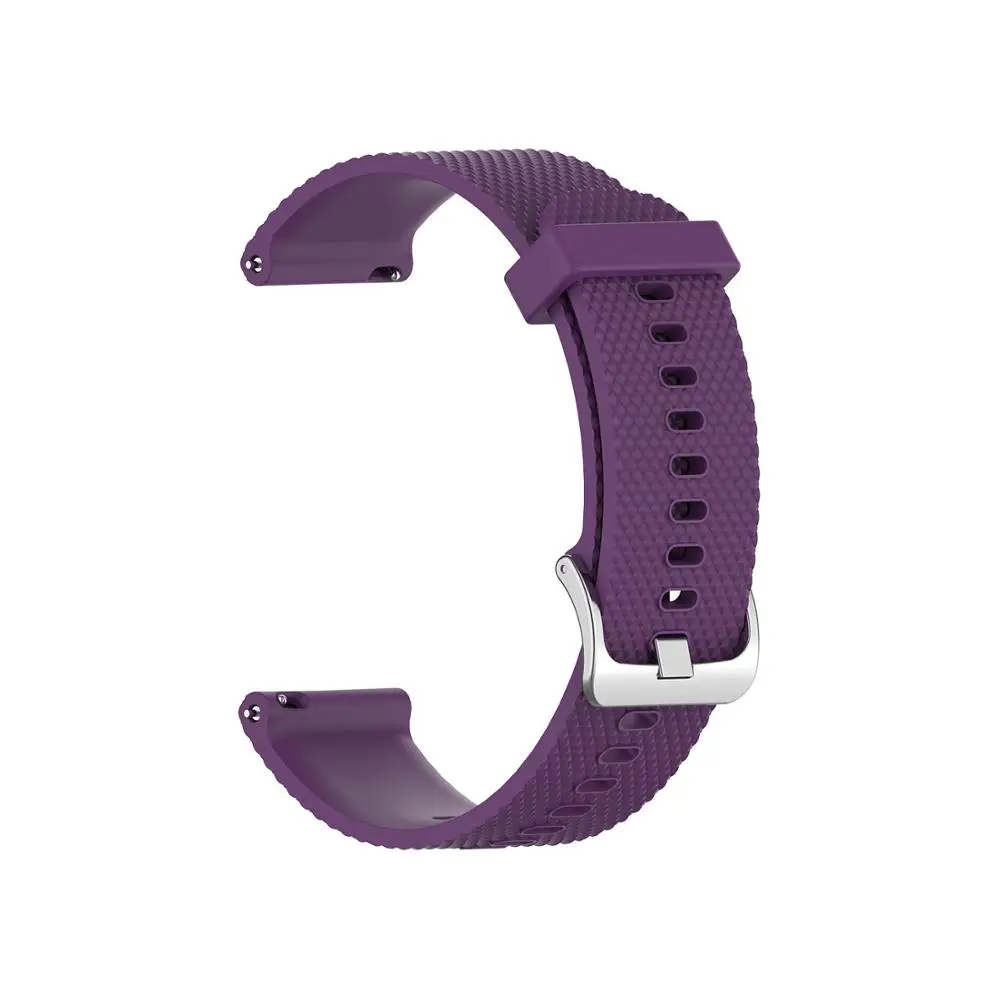 18mm Soft Silicone Smart Watch Strap For Garmin Vivoactive4S Sport Wrist band For Vivoactive 4S Replacement Bracelet Accessories - Цвет: Фиолетовый