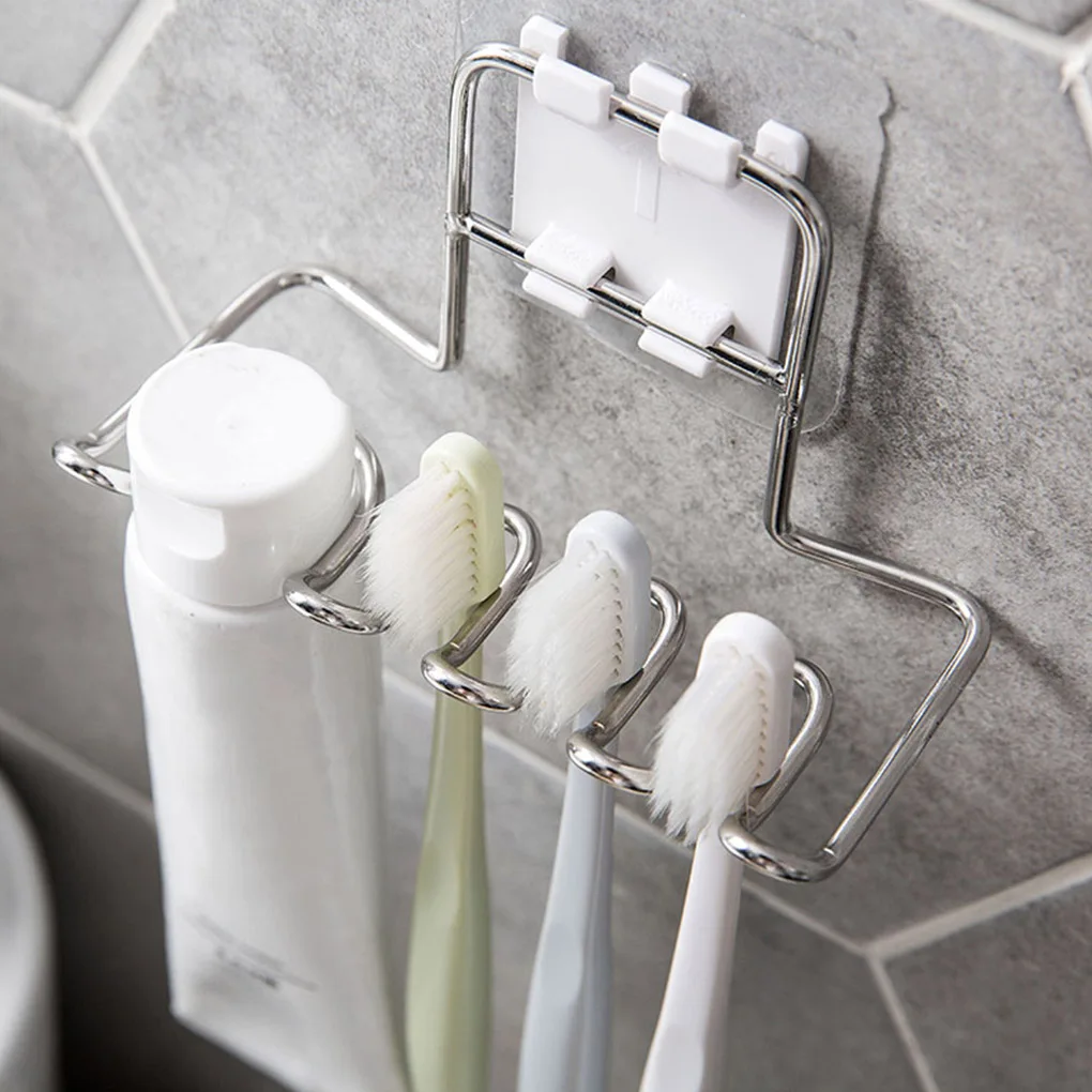 

Stainless Steel Toothbrush Wall Holder Rackrust-Resistant Strong and Durable Bathroom Wall-Mounted Toothpaste Easy To Install