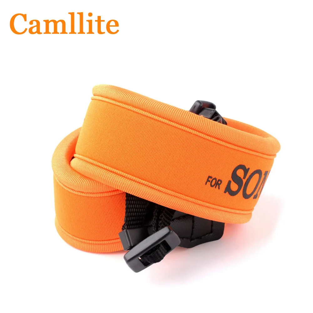Camllite Cinturino Per Fotocamera Nero Con Collo In Neoprene Elastico Antiscivolo Per Fotocamera Sony A900 A200 A550 A580 Dslr
