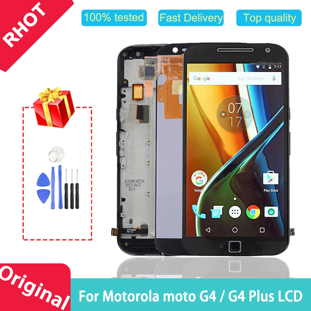 ЖК-дисплей 5 ''для Motorola MOTO G4 Plus сенсорный экран с дигитайзером в сборе для Moto