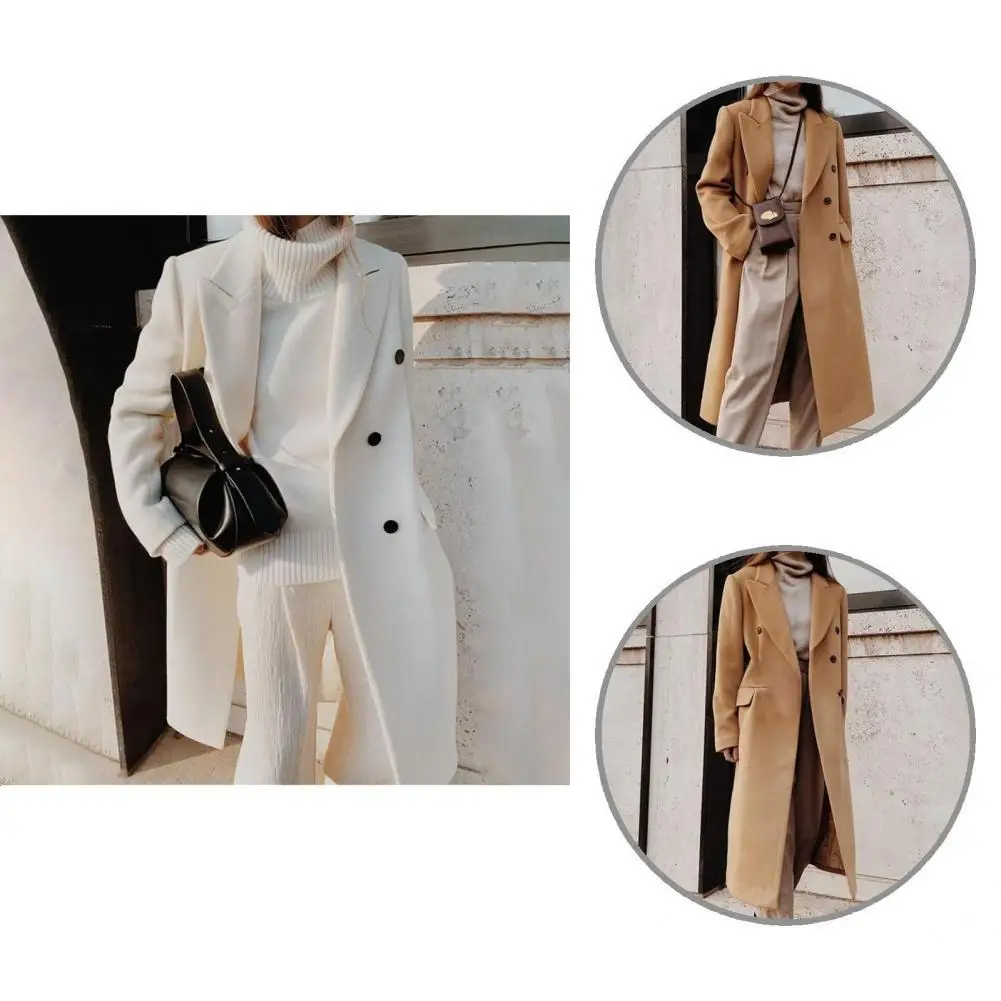 Charming Casual Woolen Coat Lapel Soft Fabric Solid Color Loose Women Coat  Woolen Suit Jacket    Elegant Coat компьютерное кресло для геймеров arozzi verona signature soft fabric gold logo verona sig sfb gd