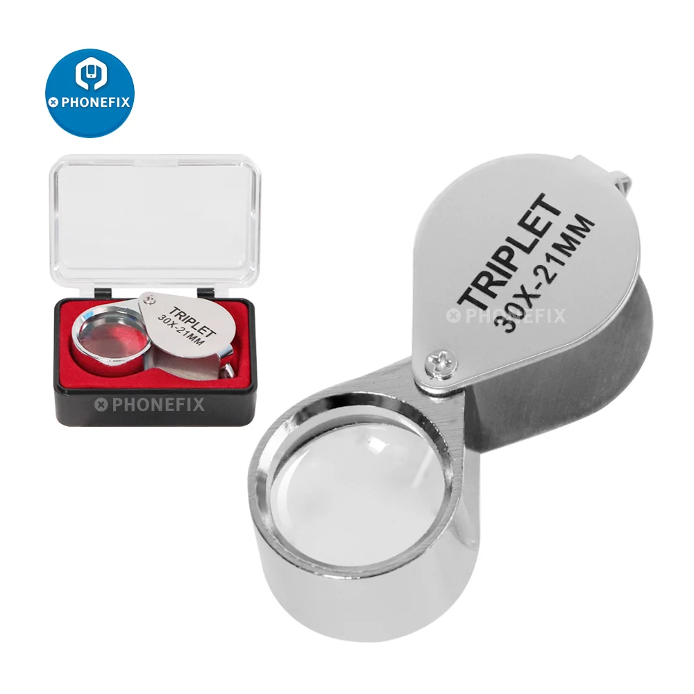 Pocket Folding Magnifier Glass Mini Small Size Optical Magnifying Lens Eye Loupe 