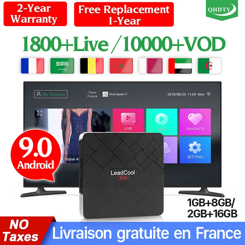 

IPTV Franch Arabic Belgium IPTV Subscription 1 Year TV Box Android LEADCOOL MINI HDMI 2.0 1g ddr3 IPTV Netherlands Germany Dutch