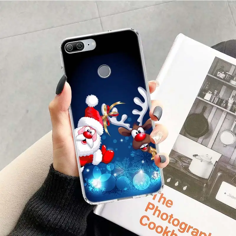 Счастливого Рождества Санта Клаус Олень чехол для huawei Honor 9 10 20 Lite рro 9X 8X 8A 8C фотоаппаратов моментальной печати 7S 7A 7C Y5 Y6 Y7 Y9 мягкий чехол для мобильного телефона C