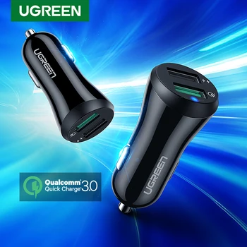 

Ugreen USB Car Charger Quick Charge 3.0 Fast Charger for Xiaomi mi 9 iPhone Samsung S10 S9 QC 3.0 USB Car Mobile Phone Charger