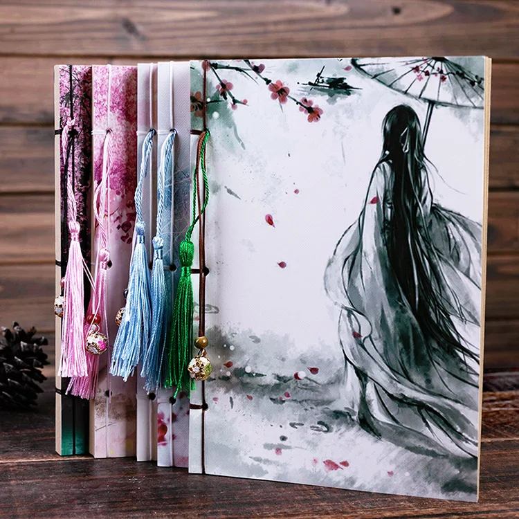 

A5 ancient style Xian Xia manual line loaded book tassel Chinese style notebook stationery painting notepad