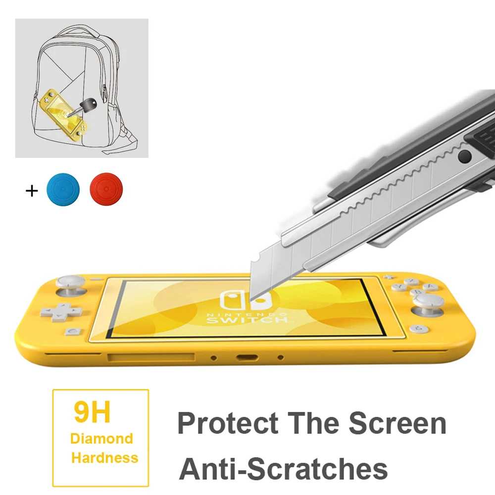 Защитное покрытие для экрана из закаленного стекла для Nintendo Switch Lite NS lite, Ультрапрозрачная Защитная пленка для консоли Switch lite - изображение