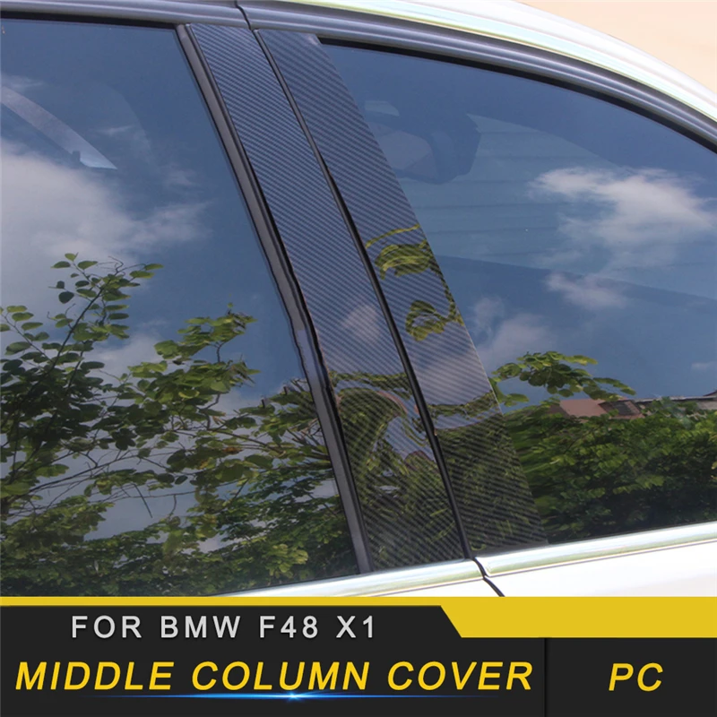 

Auto Car-styling middle column cover trim sticker cover Accessories For BMW F48 X1 2016 2017 2018