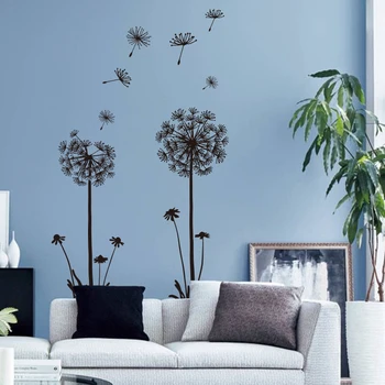 

Butterflies Flying In Dandelion Wall Stickers Home Decor Living Room Bedroom Wall Decals Art Decorative Stickers Muraux
