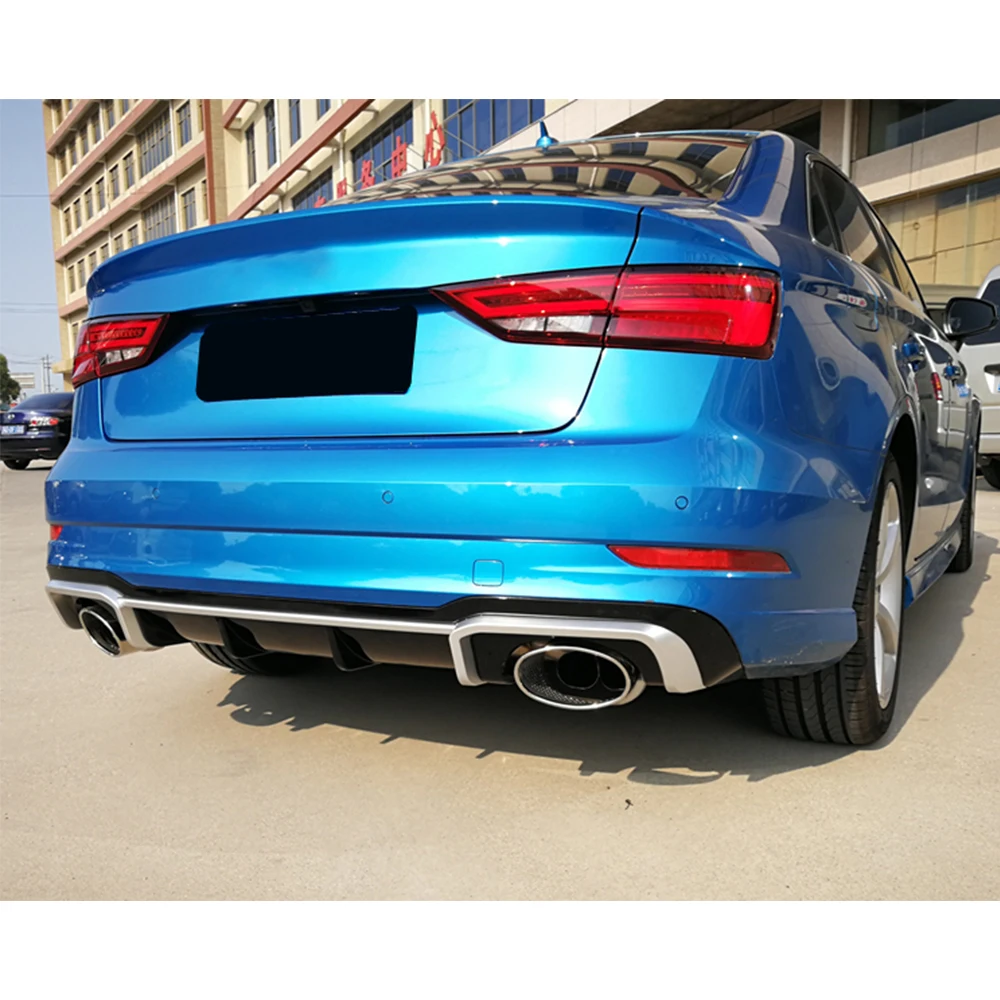 Автомобильный задний бампер диффузор спойлер для Audi A3 Sline S3 Sedan ...