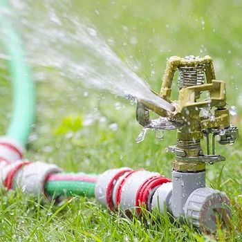 

360 Degree Rotary Irrigation Sprayer Sprinkler for Lawn Garden Yard Golf Grass Metal Impulse Spike Hose Water Sprinkler Spraye