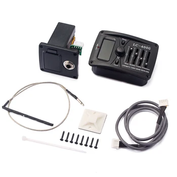 

Guitar Piezo Pickup Preamp 4-Band EQ Equalizer Tuner W/ LCD Display LC-400G