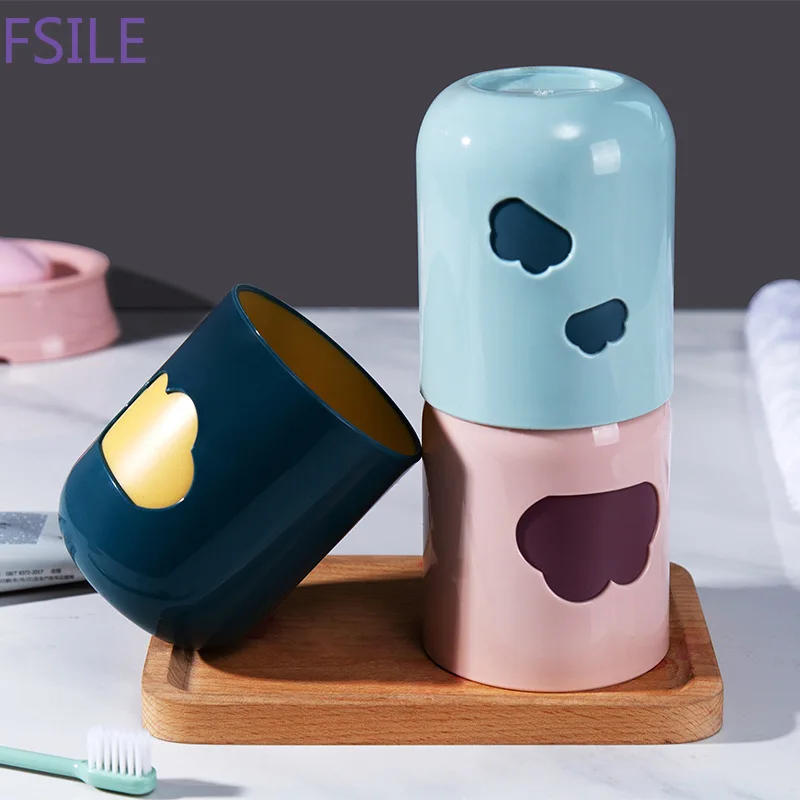 400ml Fsile Creative 4 Color Environmental Protection Cloud Cup Couple Toothbrush Cup Crock Cup Home Water Cup Washing Cup