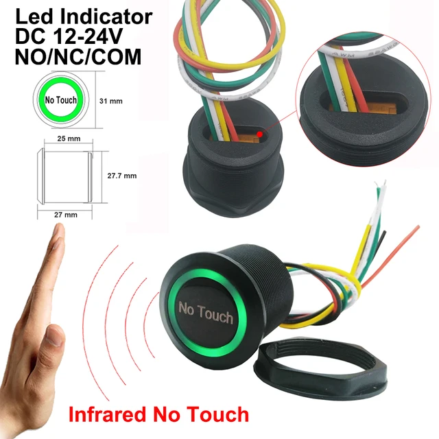 Press Push Exit Electronic Lock Release Switch Optional No Touch Door Access Control Exit Button 3