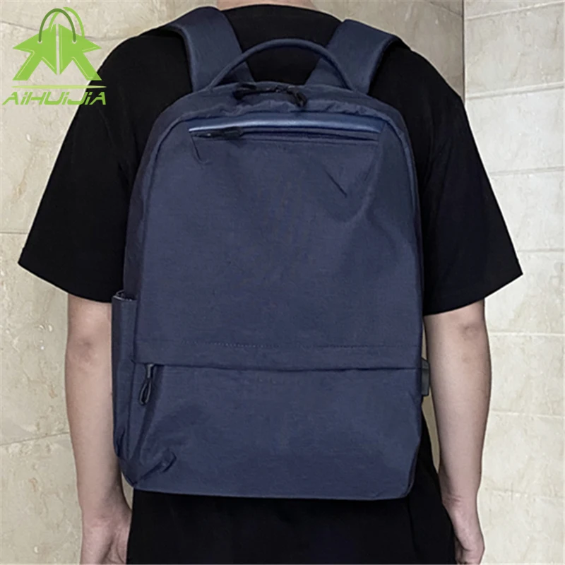 

Big Capacity Men Backpack 15.6 Inch Laptop Backpack Waterproof Oxford Pure Color Multifunction Men's Casual Travel Backpack