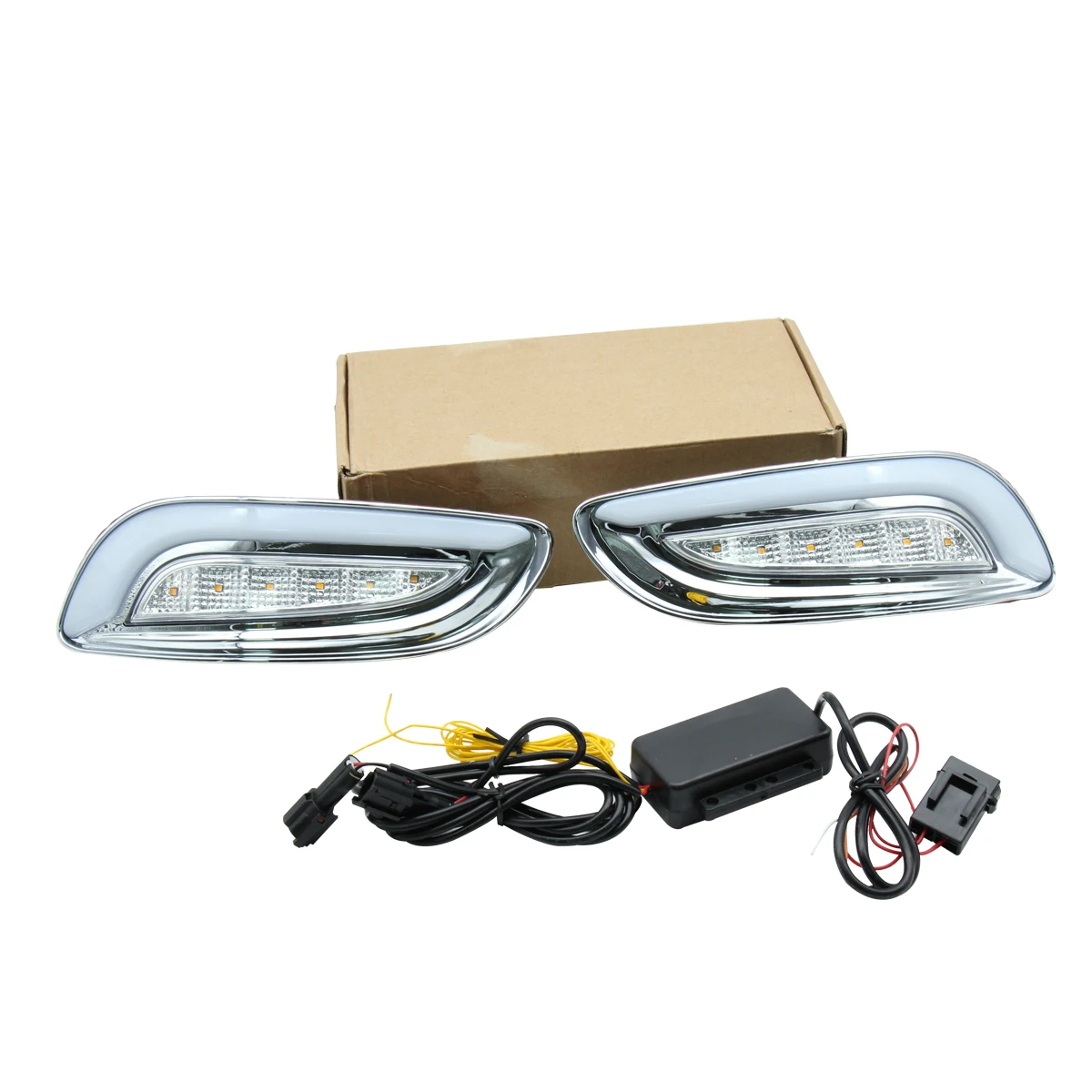 2 шт. для Lexus RX330 RX350 2003-2009 Светодиодный дневной ходовой светильник DRL Автомобильная противотуманная фара 6000 К белый светильник желтый светильник