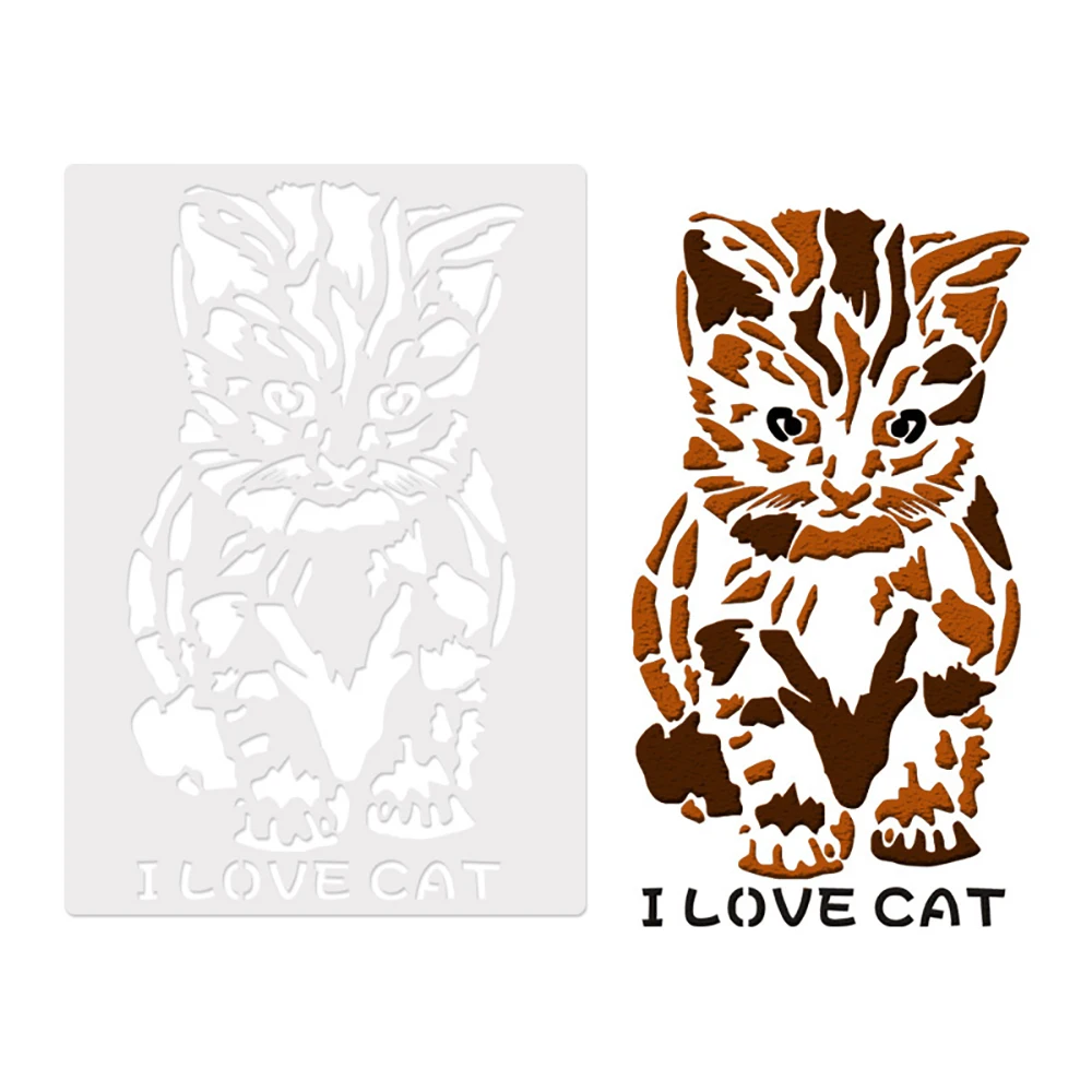 

Lychee Life DIY Plastic Animals Pattern Embossing Template Creative Embossing Folders For Nail Art Printing Decoration