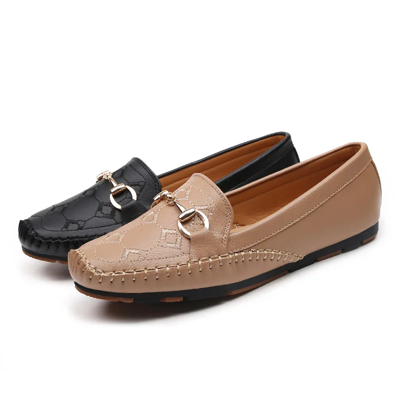 

2019 Spring New Flat Bottom Shallow Casual Shoes Korean Version Of The Wild Soft Bottom Women's Lazy Single Shoes Two Wear