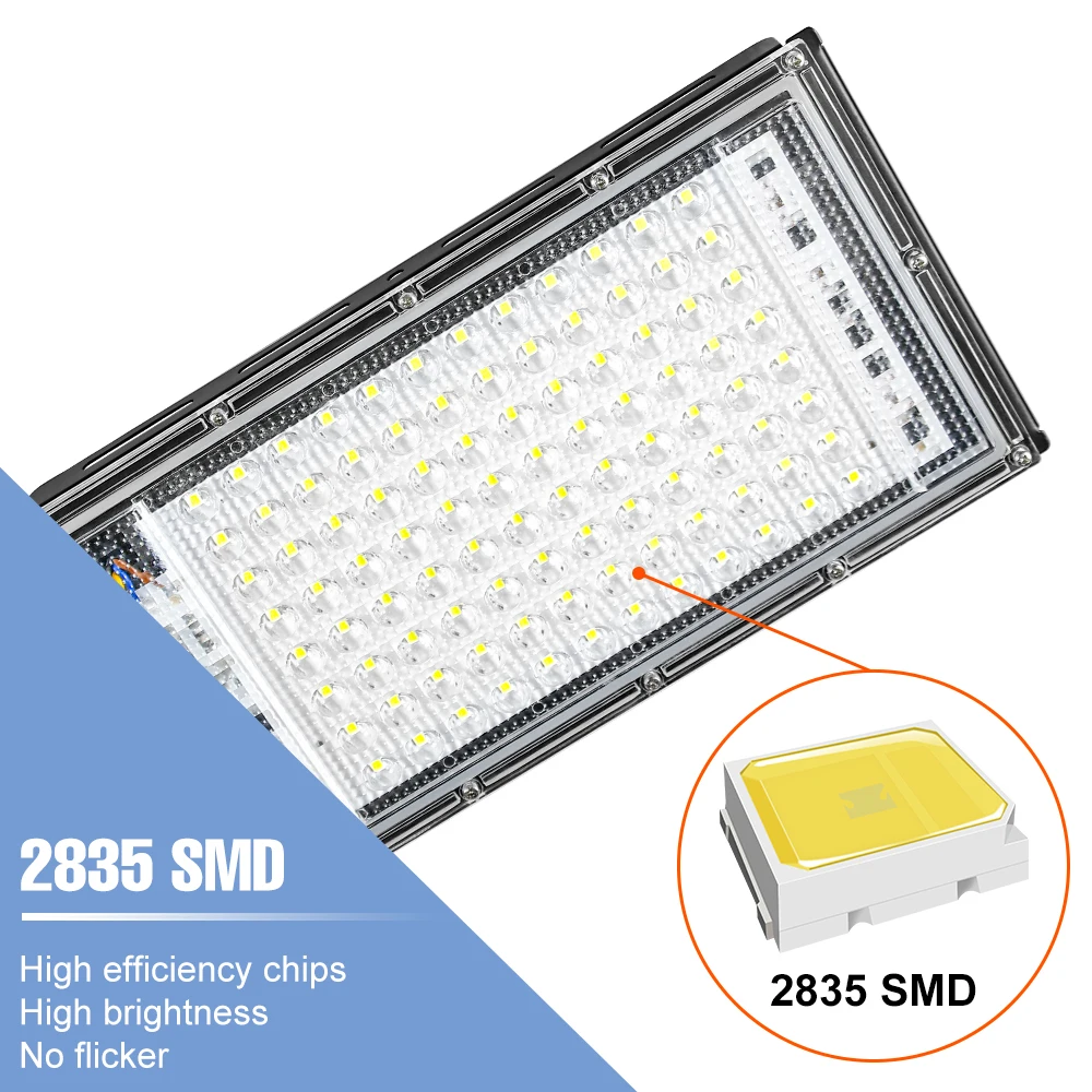 LED Floodlights 100W 50W LED Garden Lights Outdoor IP65 Waterproofs AC 220V 230V 240V Street Lamps For Garden Landscape Lighting