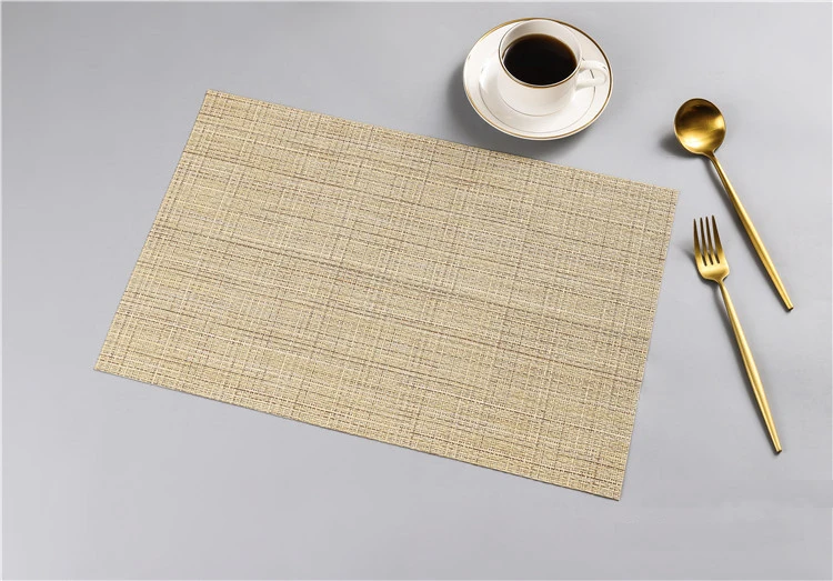 light yellow Салфетки, моющиеся, ПВХ, коврик для стола, коврик для стола, столы, устойчивые к пятнам, обеденный диск, коврик для чаши, подставка, Нескользящие, ПВХ коврик для стола - Цвет: light yellow