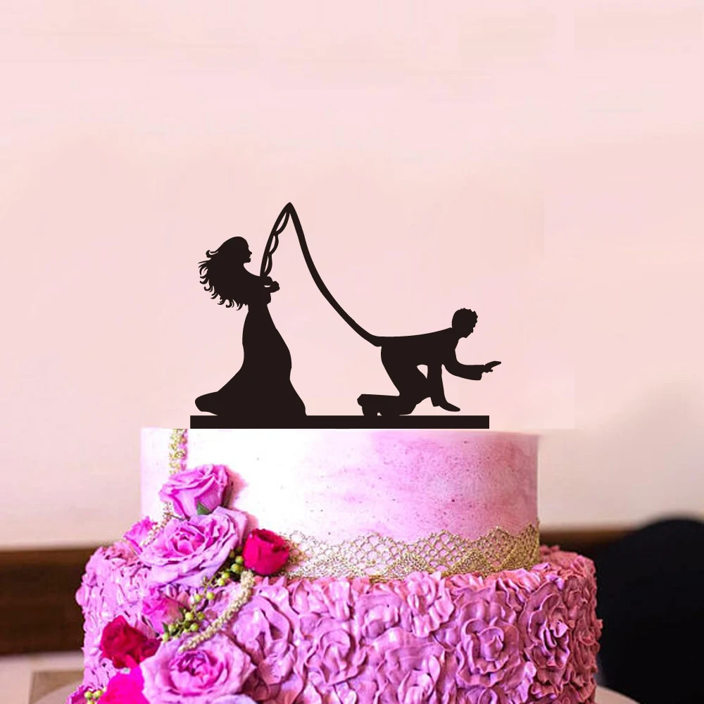 Забавный спортивный Свадебный Топпер для торта для жениха, Mr Mrs, свадебные украшения, акриловые черные топперы для торта, товары для свадьбы вечеринки